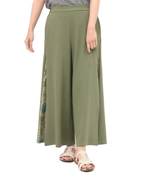 チチカカ（チチカカ）の「リブｘマチ柄ワイドパンツ（その他パンツ・レディース・ブラック/ベージュ/カーキ・FREE）」の12枚目の写真