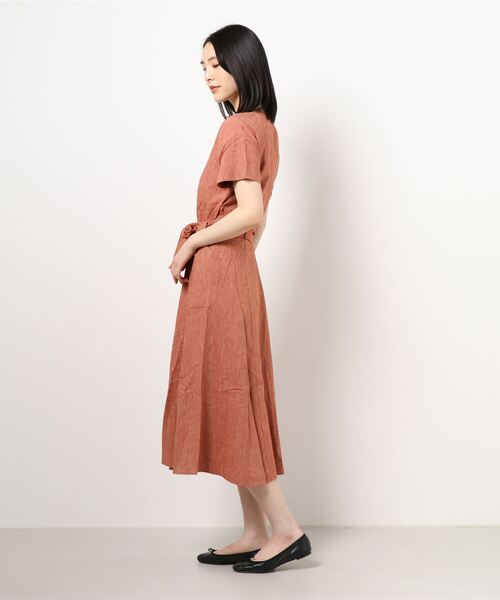 Sessun（セッスン）の「【SESSUN】Vネックワンピ－ス（ワンピース・レディース・レッド・2）」の2枚目の写真