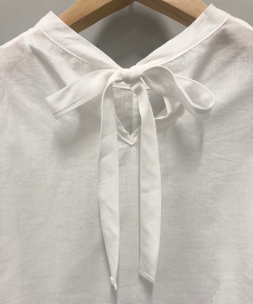 AS KNOW AS PINKY(アズノゥアズピンキー)の「流れるスカラな真ん中ブラウス(シャツ/ブラウス・レディース・オフホワイト/ブラック・FREE)」の8枚目の写真