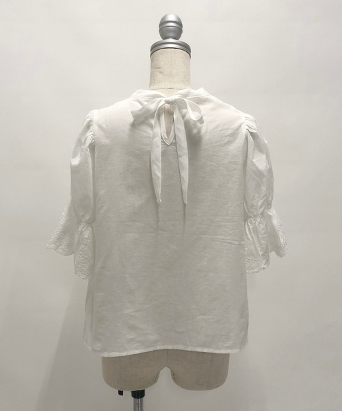 AS KNOW AS PINKY(アズノゥアズピンキー)の「流れるスカラな真ん中ブラウス(シャツ/ブラウス・レディース・オフホワイト/ブラック・FREE)」の5枚目の写真