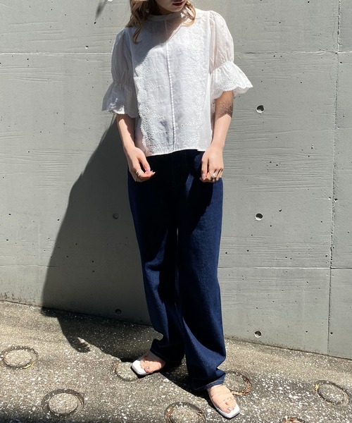 AS KNOW AS PINKY(アズノゥアズピンキー)の「流れるスカラな真ん中ブラウス(シャツ/ブラウス・レディース・オフホワイト/ブラック・FREE)」の13枚目の写真