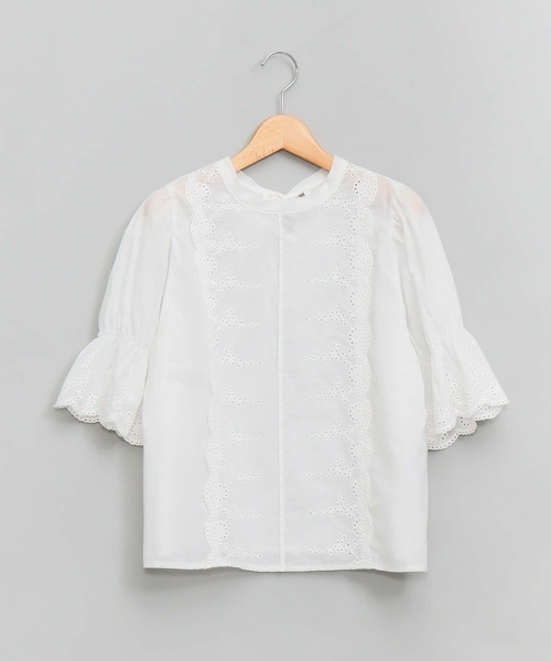 AS KNOW AS PINKY(アズノゥアズピンキー)の「流れるスカラな真ん中ブラウス(シャツ/ブラウス・レディース・オフホワイト/ブラック・FREE)」の15枚目の写真