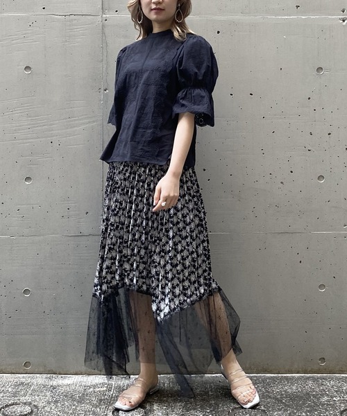 AS KNOW AS PINKY(アズノゥアズピンキー)の「流れるスカラな真ん中ブラウス(シャツ/ブラウス・レディース・オフホワイト/ブラック・FREE)」の18枚目の写真