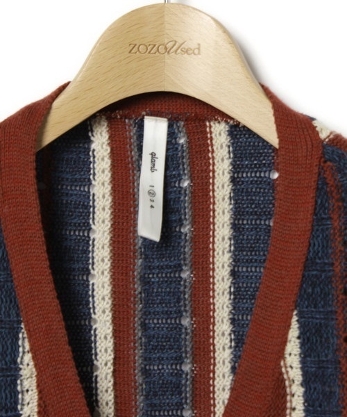 glamb(グラム)の「ストライプ柄ニットカーディガン(カーディガン/ボレロ・メンズ・ネイビー・2)」の3枚目の写真