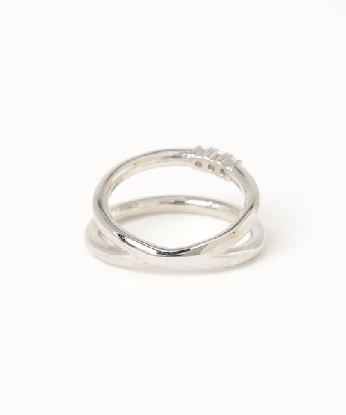 VINTAGE HOLLYWOOD(ビンテージハリウッド)の「CRYSTAL LINE LAYERED RING(リング・レディース・シルバー・13/11)」の2枚目の写真