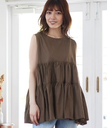 ローンティアードブラウス