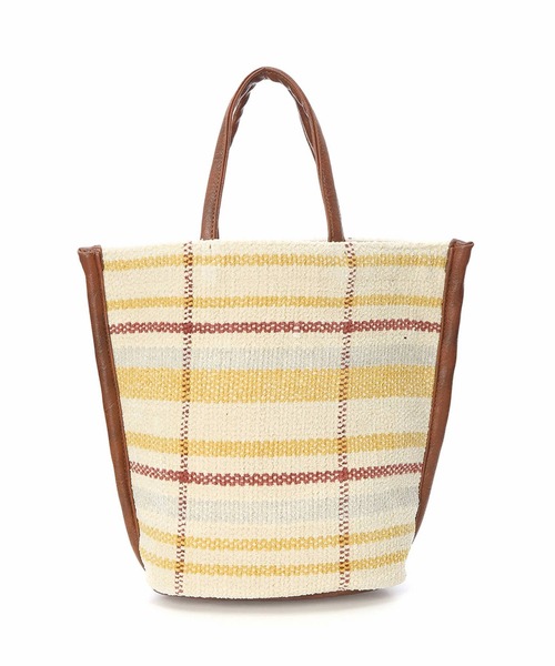 Lilas Campbell（リラキャンベル）の「Lilas Campbell　TOTOBAG TONECHECK（トートバッグ・レディース・ブラウン・FREE）」の6枚目の写真