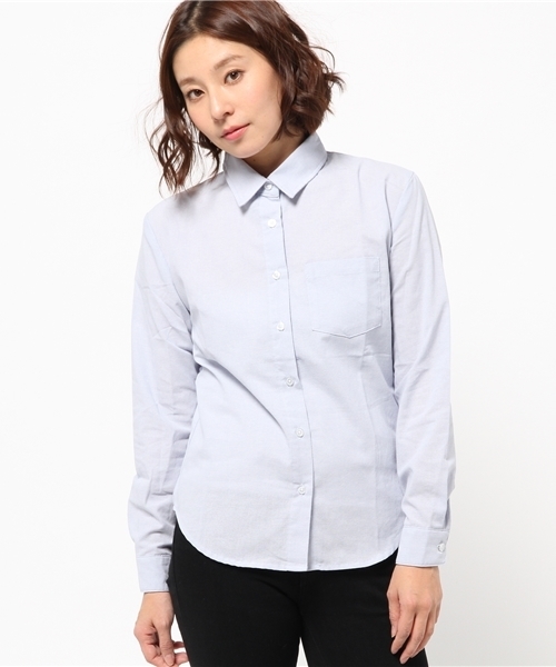 WEGO（ウィゴー）の「WEGO/ベーシックシャツ（シャツ/ブラウス・レディース・ホワイト/ブラック/サックスブルー/ブルー系その他/レッド系その他/トリコロール・FREE）」の9枚目の写真