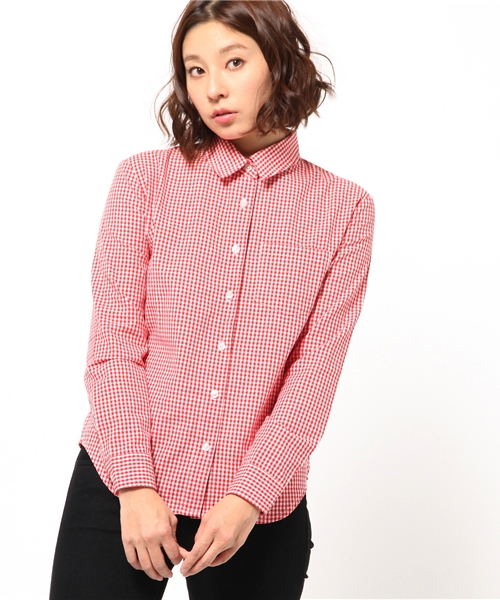 WEGO（ウィゴー）の「WEGO/ベーシックシャツ（シャツ/ブラウス・レディース・ホワイト/ブラック/サックスブルー/ブルー系その他/レッド系その他/トリコロール・FREE）」の11枚目の写真