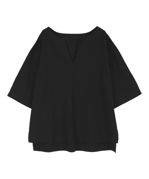 titivate（ティティベイト）の「ボックスシルエットキーネックブラウス（シャツ/ブラウス・レディース・ピンク/ライトグリーン/ブラック/オフホワイト・M/S）」の14枚目の写真