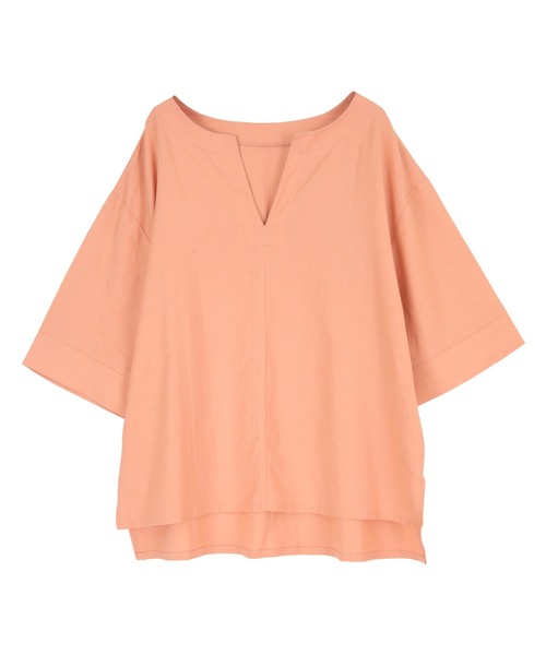 titivate（ティティベイト）の「ボックスシルエットキーネックブラウス（シャツ/ブラウス・レディース・ピンク/ライトグリーン/ブラック/オフホワイト・M/S）」の10枚目の写真