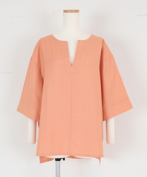 titivate（ティティベイト）の「ボックスシルエットキーネックブラウス（シャツ/ブラウス・レディース・ピンク/ライトグリーン/ブラック/オフホワイト・M/S）」の11枚目の写真