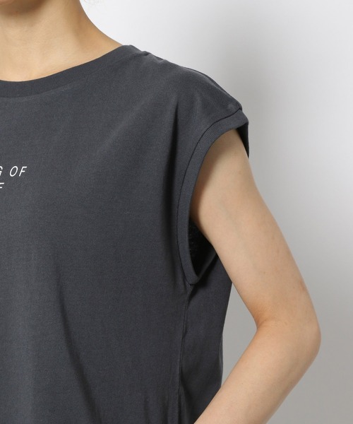 トップス Tシャツ カットソー Lakole ラコレ のファッション セール フリーハンドイラストノースリtシャツ