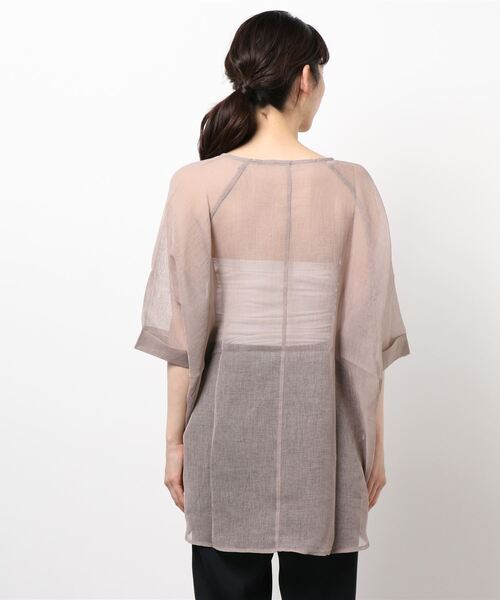 prose verse（プロズヴェール）の「シワ加工シアールーズプルオーバー（Tシャツ/カットソー・レディース・モカ/カーキ/ベージュ・ﾌﾘ-）」の4枚目の写真