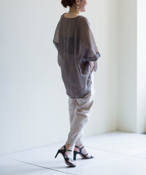 prose verse（プロズヴェール）の「シワ加工シアールーズプルオーバー（Tシャツ/カットソー・レディース・モカ/カーキ/ベージュ・ﾌﾘ-）」の6枚目の写真