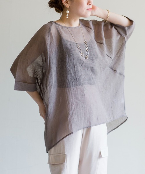 prose verse（プロズヴェール）の「シワ加工シアールーズプルオーバー（Tシャツ/カットソー・レディース・モカ/カーキ/ベージュ・ﾌﾘ-）」の12枚目の写真