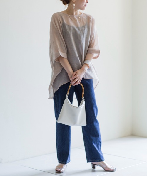 prose verse（プロズヴェール）の「シワ加工シアールーズプルオーバー（Tシャツ/カットソー・レディース・モカ/カーキ/ベージュ・ﾌﾘ-）」の16枚目の写真