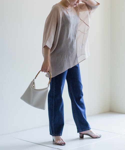 prose verse（プロズヴェール）の「シワ加工シアールーズプルオーバー（Tシャツ/カットソー・レディース・モカ/カーキ/ベージュ・ﾌﾘ-）」の18枚目の写真