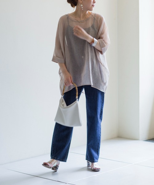 prose verse（プロズヴェール）の「シワ加工シアールーズプルオーバー（Tシャツ/カットソー・レディース・モカ/カーキ/ベージュ・ﾌﾘ-）」の19枚目の写真