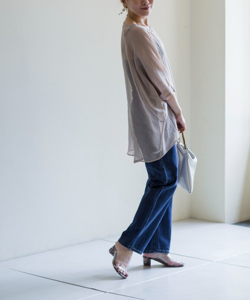 prose verse（プロズヴェール）の「シワ加工シアールーズプルオーバー（Tシャツ/カットソー・レディース・モカ/カーキ/ベージュ・ﾌﾘ-）」の20枚目の写真