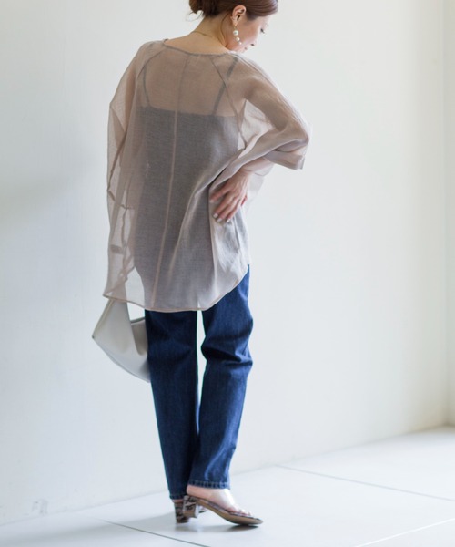 prose verse（プロズヴェール）の「シワ加工シアールーズプルオーバー（Tシャツ/カットソー・レディース・モカ/カーキ/ベージュ・ﾌﾘ-）」の22枚目の写真