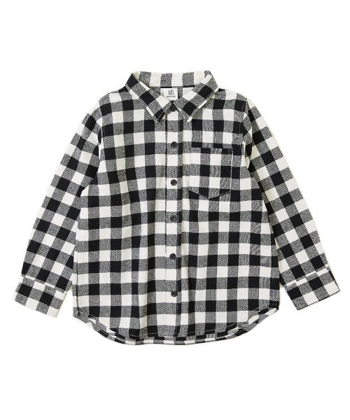 devirock（デビロック）の「ネルシャツ（シャツ/ブラウス・キッズ・ブラック/ダークブラウン/ネイビー/ブラウン/ブラック系その他/ブラウン系その他/ブラウン系その他2/グリーン/レッド・100cm/120cm/130cm/140cm/150cm/160cm/110cm/90cm/80ｃｍ）」の16枚目の写真