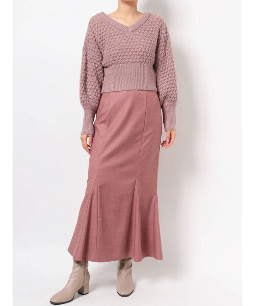 dazzlin（ダズリン）の「ハイウエストアソートナロースカート（スカート・レディース・ブラック/ブラウン/ピンク/ベージュ・FREE）」の7枚目の写真