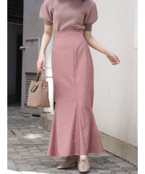 dazzlin（ダズリン）の「ハイウエストアソートナロースカート（スカート・レディース・ブラック/ブラウン/ピンク/ベージュ・FREE）」の4枚目の写真