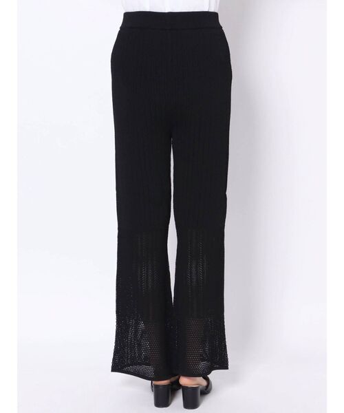 MURUA（ムルーア）の「クロシェセミフレアニットパンツ（スウェットパンツ・レディース・ホワイト/ブラック/ブルー・FREE）」の14枚目の写真