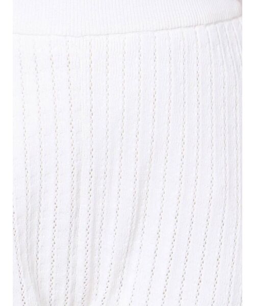 MURUA（ムルーア）の「クロシェセミフレアニットパンツ（スウェットパンツ・レディース・ホワイト/ブラック/ブルー・FREE）」の18枚目の写真