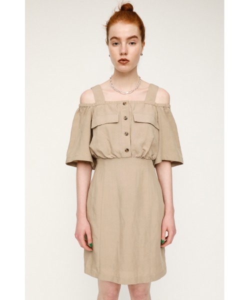 SLY（スライ）の「OPEN SHOULDER OP オープンショルダー ワンピース（ワンピース・レディース・ブラック/カーキ/ライトベージュ・1/2）」の11枚目の写真