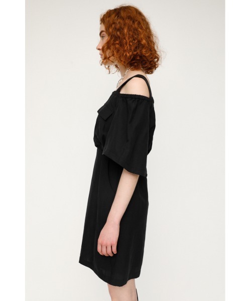 SLY（スライ）の「OPEN SHOULDER OP オープンショルダー ワンピース（ワンピース・レディース・ブラック/カーキ/ライトベージュ・1/2）」の7枚目の写真