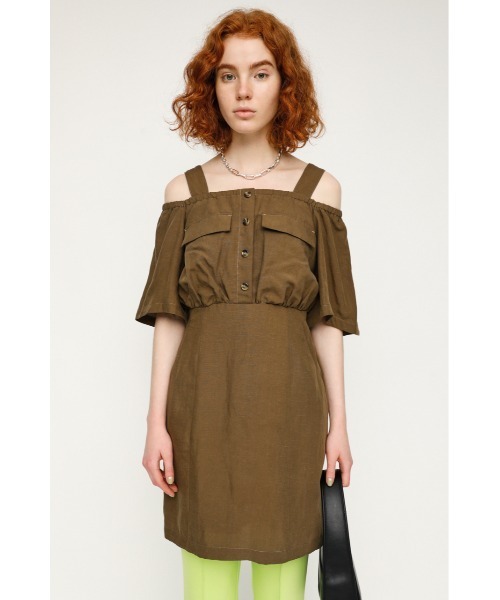 SLY（スライ）の「OPEN SHOULDER OP オープンショルダー ワンピース（ワンピース・レディース・ブラック/カーキ/ライトベージュ・1/2）」の19枚目の写真