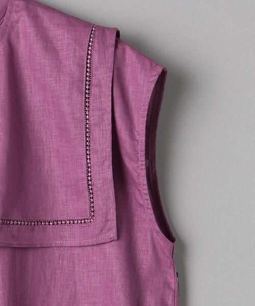 BEAUTY&YOUTH UNITED ARROWS（ビューティーアンドユースユナイテッドアローズ）の「BY アタッチドカラーノースリーブ ワンピース -ウォッシャブル-（ワンピース・レディース・ブラック/パープル/ダークグレー・FREE）」の18枚目の写真