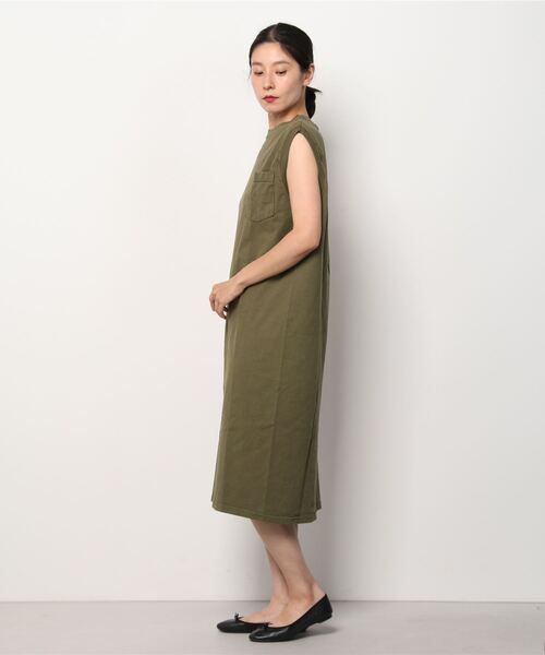 Goodwear(Since1983)（グッドウェア）の「SLEEVELESS POCKET ONEPIECE LONG / スリーブレスポケットワンピースロング SALE（ワンピース・レディース・ダークオリーブ/杢グレー/ブラウン系その他/レッド/チェリーピンク/ベージュ・MEDIUM）」の7枚目の写真
