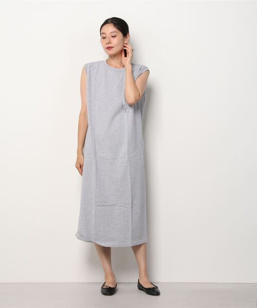 Goodwear(Since1983)（グッドウェア）の「SLEEVELESS POCKET ONEPIECE LONG / スリーブレスポケットワンピースロング SALE（ワンピース・レディース・ダークオリーブ/杢グレー/ブラウン系その他/レッド/チェリーピンク/ベージュ・MEDIUM）」の9枚目の写真