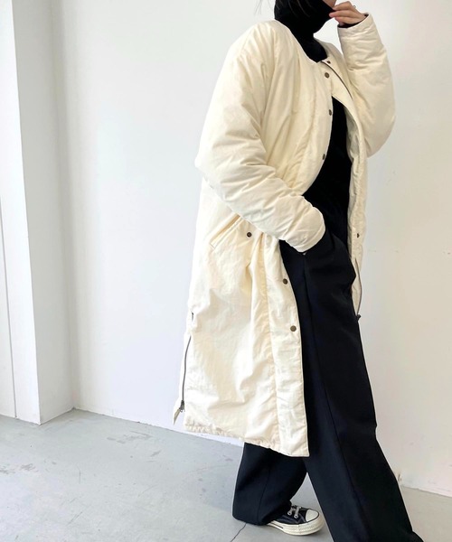 CANAL JEAN（キャナルジーン）の「RED CHOP WORKS(レッドチョップワークス) リバーシブルダウンコート（ダウンジャケット/コート・レディース・ブラック/オフホワイト・38/36）」の16枚目の写真