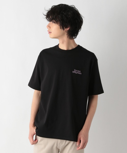 ＆ビッグプリント オーバーサイズTシャツ＜ブラック＞(S