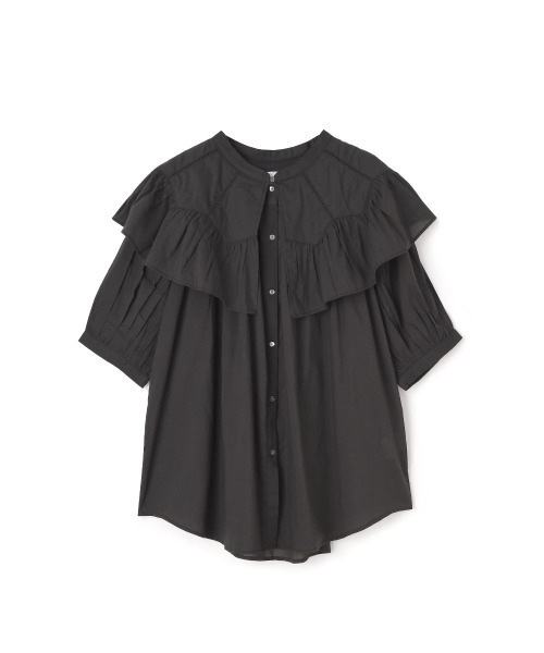 marjour（マージュール）の「BIG COLLAR BLOUSE（シャツ/ブラウス・レディース・チャコールグレー・M）」の7枚目の写真