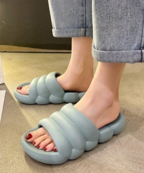 SETUP7（セットアップセブン）の「【SETUP7】やわらか厚底ルームスリッパ KNF142（サンダル・レディース・イエロー/ピンク/ブラック/サックスブルー/ホワイト/アイボリー/カーキ/ライトグリーン/ブルーグレー・37/36/38/40/42/44）」の22枚目の写真