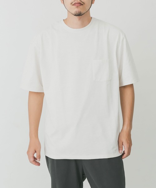 EKAL(エカル)の「EKAL Ice Summer Short-Sleeve T-shirts(Tシャツ/カットソー・メンズ・オフホワイト/チャコールグレー・LARGE/MEDIUM)」の1枚目の写真