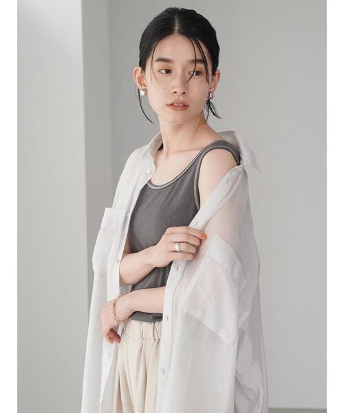 AMERICAN HOLIC（アメリカンホリック）の「配色ステッチタンクトップ（タンクトップ・レディース・チャコールグレー/ブラック/ラベンダー・M/L）」の17枚目の写真