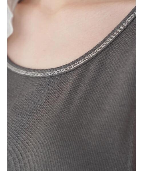 AMERICAN HOLIC（アメリカンホリック）の「配色ステッチタンクトップ（タンクトップ・レディース・チャコールグレー/ブラック/ラベンダー・M/L）」の16枚目の写真