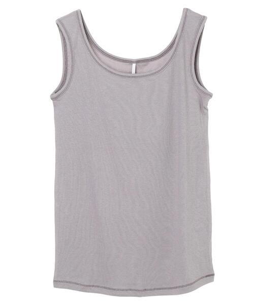 AMERICAN HOLIC（アメリカンホリック）の「配色ステッチタンクトップ（タンクトップ・レディース・チャコールグレー/ブラック/ラベンダー・M/L）」の6枚目の写真