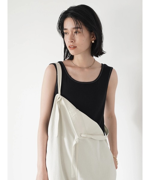 AMERICAN HOLIC（アメリカンホリック）の「配色ステッチタンクトップ（タンクトップ・レディース・チャコールグレー/ブラック/ラベンダー・M/L）」の19枚目の写真