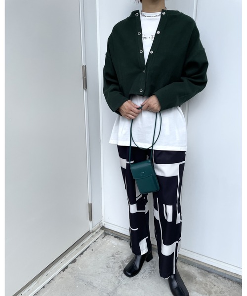 MLI'A（エムリア）の「スナップボタンカーディガン（カーディガン/ボレロ・レディース・ブラック/グレー/アイボリー/グリーン/ダークグリーン/バーガンディー/イエロー・M）」の20枚目の写真