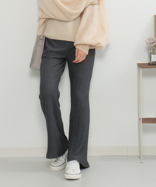 VENCEEXCHANGE（ヴァンスエクスチェンジ）の「プリーツパンツ（その他パンツ・レディース・チャコールグレー/ライトグレー/オフホワイト・M）」の2枚目の写真