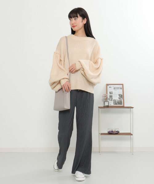 VENCEEXCHANGE（ヴァンスエクスチェンジ）の「プリーツパンツ（その他パンツ・レディース・チャコールグレー/ライトグレー/オフホワイト・M）」の15枚目の写真