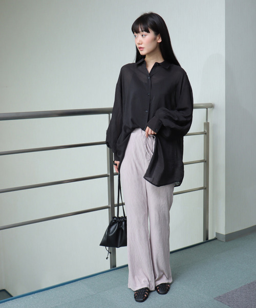 VENCEEXCHANGE（ヴァンスエクスチェンジ）の「プリーツパンツ（その他パンツ・レディース・チャコールグレー/ライトグレー/オフホワイト・M）」の17枚目の写真