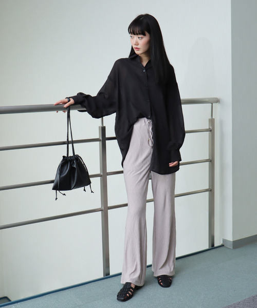 VENCEEXCHANGE（ヴァンスエクスチェンジ）の「プリーツパンツ（その他パンツ・レディース・チャコールグレー/ライトグレー/オフホワイト・M）」の18枚目の写真